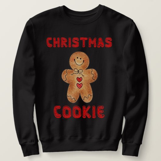 CHRISTMAS COOKIE Funny Ugly Sweater Sweatshirt Gag (Design vorne)