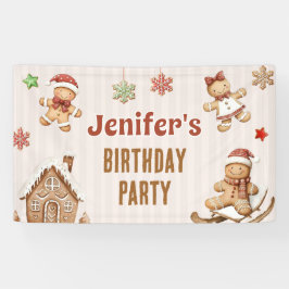  Christmas Cookie Gingerbread Birthday Banner