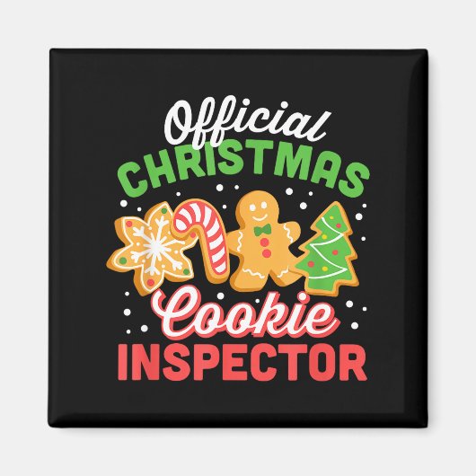 Christmas Cookie Inspector Dad  Magnet (Vorne)