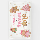 Christmas Cookie Sweet One 1st Birthday Party Banner (Vertikal)