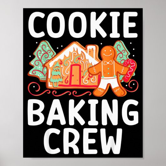 Christmas Cookie Taster Cookie Baking Crew Gingerb Poster (Vorne)