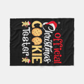 Christmas Cookie Tester Funny Baking Crew Xmas Fleecedecke (Vorderseite (Horizontal))