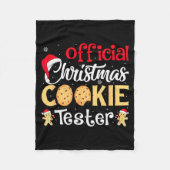Christmas Cookie Tester Funny Baking Crew Xmas Fleecedecke (Vorderseite)