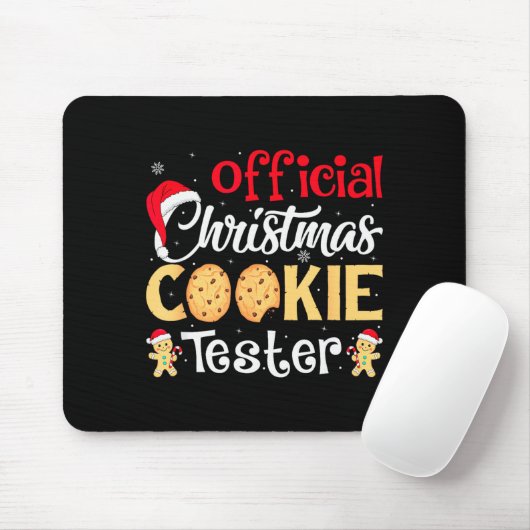 Christmas Cookie Tester Funny Baking Crew Xmas Mousepad (Mit Mouse)