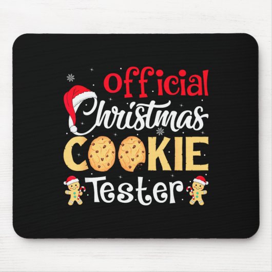 Christmas Cookie Tester Funny Baking Crew Xmas Mousepad (Vorne)