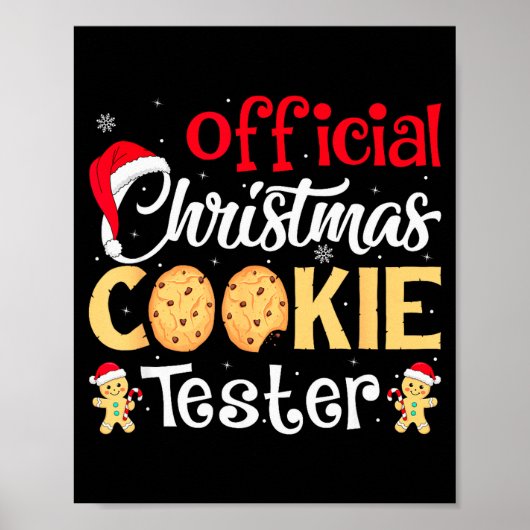 Christmas Cookie Tester Funny Baking Crew Xmas  Poster (Vorne)