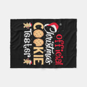 Christmas Cookie Tester Funny Baking Crew Xmas Pre Fleecedecke (Vorderseite (Horizontal))