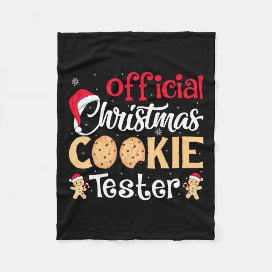 Christmas Cookie Tester Funny Baking Crew Xmas Pre Fleecedecke (Vorderseite)
