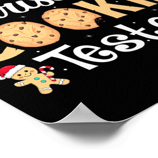 Christmas Cookie Tester Funny Baking Crew Xmas Pre Poster (Ecke)