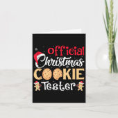 Christmas Cookie Tester Funny Baking Crew Xmas Tan Karte (Vorderseite)