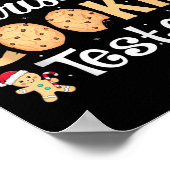 Christmas Cookie Tester Funny Baking Crew Xmas Tan Poster (Ecke)