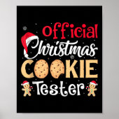 Christmas Cookie Tester Funny Baking Crew Xmas Tan Poster (Vorne)
