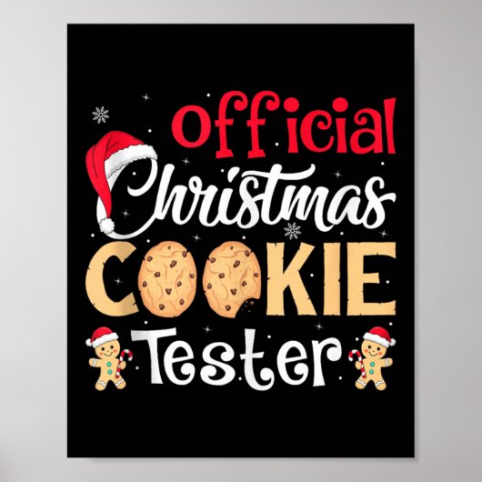 Christmas Cookie Tester Funny Baking Crew Xmas Tan Poster (Vorne)