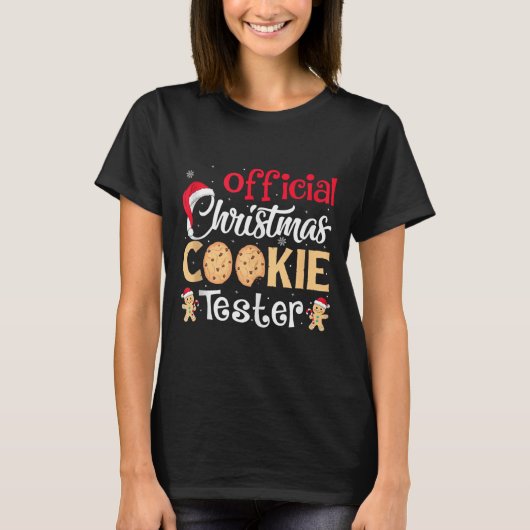 Christmas Cookie Tester Funny Baking Crew Xmas Tan T-Shirt (Vorderseite)