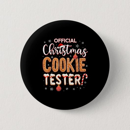 Christmas Cookie Tester Taster Baking Crew Toddle Button (Vorderseite)
