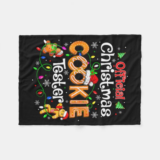 Christmas Cookie Tester Taster Baking Crew Toddle Fleecedecke (Vorderseite (Horizontal))
