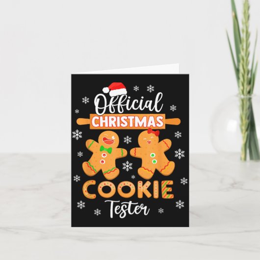 Christmas Cookie Tester Taster Baking Crew Toddle Karte (Vorderseite)