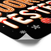 Christmas Cookie Tester Taster Baking Crew Toddle Poster (Ecke)