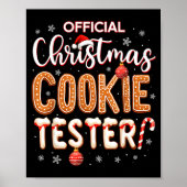 Christmas Cookie Tester Taster Baking Crew Toddle Poster (Vorne)