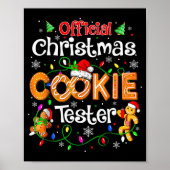 Christmas Cookie Tester Taster Baking Crew Toddle Poster (Vorne)