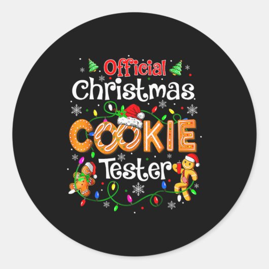 Christmas Cookie Tester Taster Baking Crew Toddle Runder Aufkleber (Vorderseite)