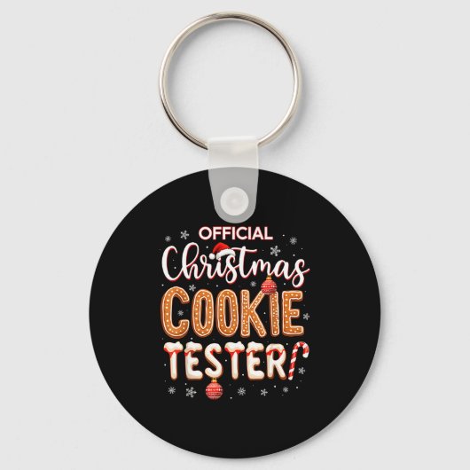Christmas Cookie Tester Taster Baking Crew Toddle Schlüsselanhänger (Vorderseite)