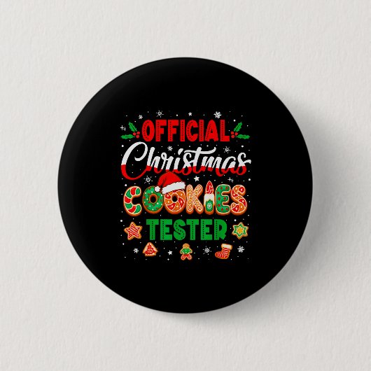 Christmas Cookie Tester Taster Baking Crew Toddler Button (Vorderseite)
