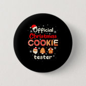 Christmas Cookie Tester Taster Baking Crew Toddler Button (Vorderseite)