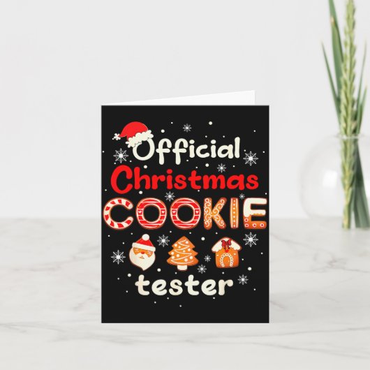 Christmas Cookie Tester Taster Baking Crew Toddler Karte (Vorderseite)