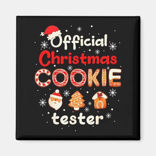 Christmas Cookie Tester Taster Baking Crew Toddler Magnet (Vorne)
