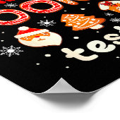 Christmas Cookie Tester Taster Baking Crew Toddler Poster (Ecke)