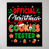 Christmas Cookie Tester Taster Baking Crew Toddler Poster (Vorne)