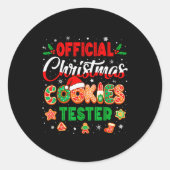 Christmas Cookie Tester Taster Baking Crew Toddler Runder Aufkleber (Vorderseite)