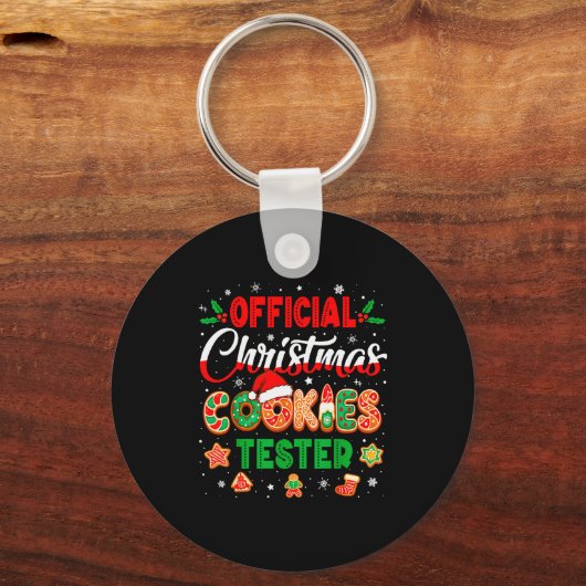 Christmas Cookie Tester Taster Baking Crew Toddler Schlüsselanhänger (Vorderseite)