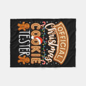 Christmas Cookie Tester Taster Funny Family Baking Fleecedecke (Vorderseite (Horizontal))