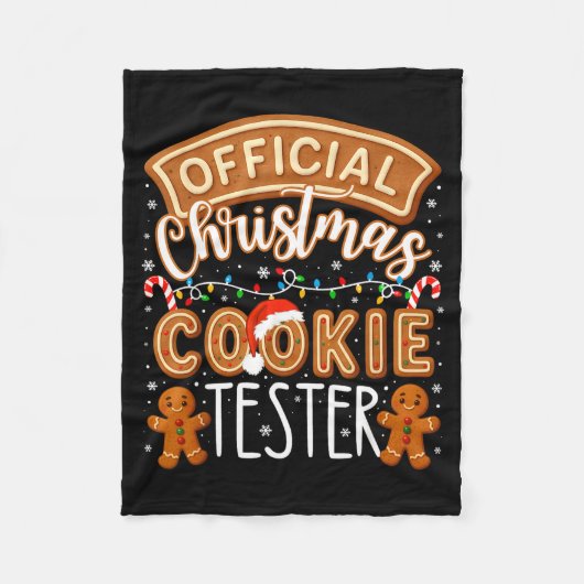 Christmas Cookie Tester Taster Funny Family Baking Fleecedecke (Vorderseite)