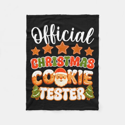 Christmas Cookie Tester Taster Funny Family Baking Fleecedecke (Vorderseite)