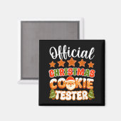 Christmas Cookie Tester Taster Funny Family Baking Magnet (Vorderseite/Rückseite)