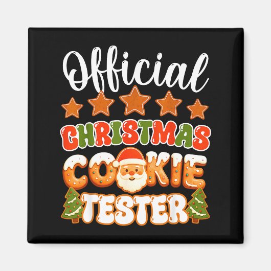 Christmas Cookie Tester Taster Funny Family Baking Magnet (Vorne)