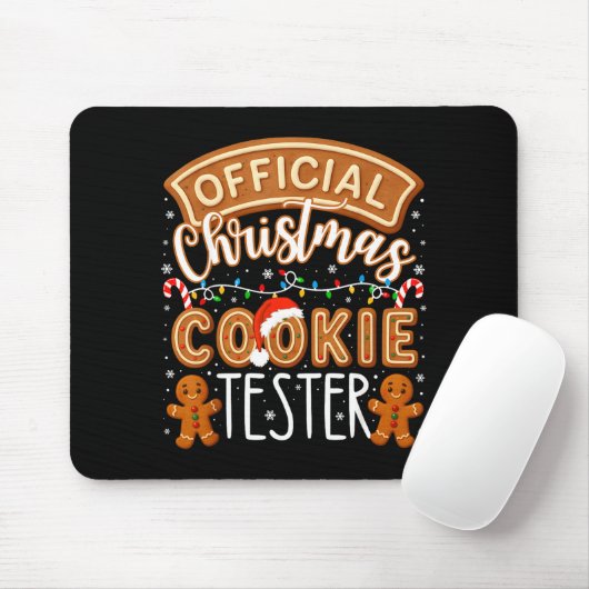 Christmas Cookie Tester Taster Funny Family Baking Mousepad (Mit Mouse)