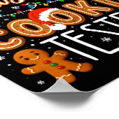 Christmas Cookie Tester Taster Funny Family Baking Poster (Ecke)