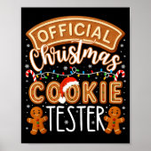 Christmas Cookie Tester Taster Funny Family Baking Poster (Vorne)