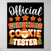 Christmas Cookie Tester Taster Funny Family Baking Poster (Vorne)