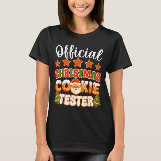 Christmas Cookie Tester Taster Funny Family Baking T-Shirt (Vorderseite)