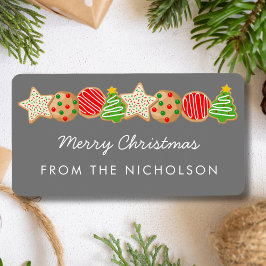 CHRISTMAS COOKIES ADRESSAUFKLEBER