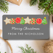 CHRISTMAS COOKIES ADRESSAUFKLEBER