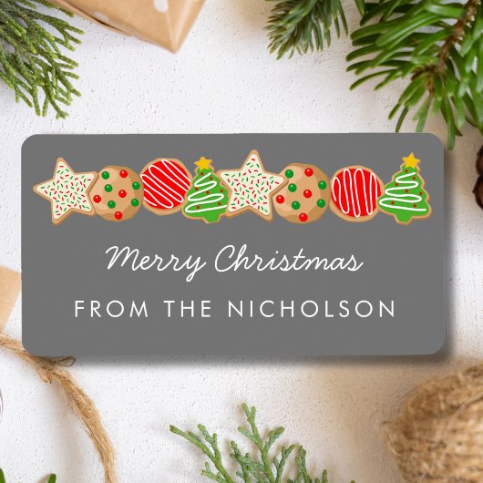 CHRISTMAS COOKIES ADRESSAUFKLEBER