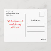 Christmas Cookies and Cocoa Birthday Party Red Postkarte (Rückseite)