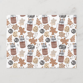 Christmas Cookies and Hot Cocoa Holiday Baking Feiertagspostkarte