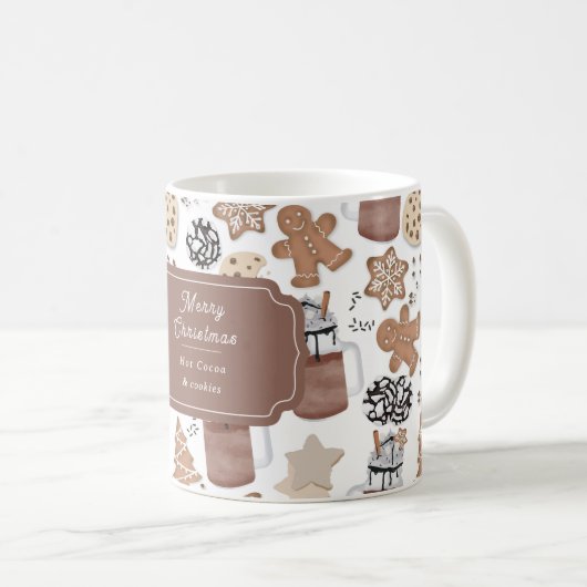 Christmas Cookies and Hot Cocoa Holiday Baking Kaffeetasse (VorderseiteRechts)